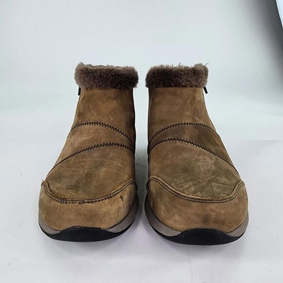 Abeo Aberdeen Paw Women's Shoes Brown US 8.5 M Slip On Fur Trim Zip Ankle Boots - Picture 2 of 11